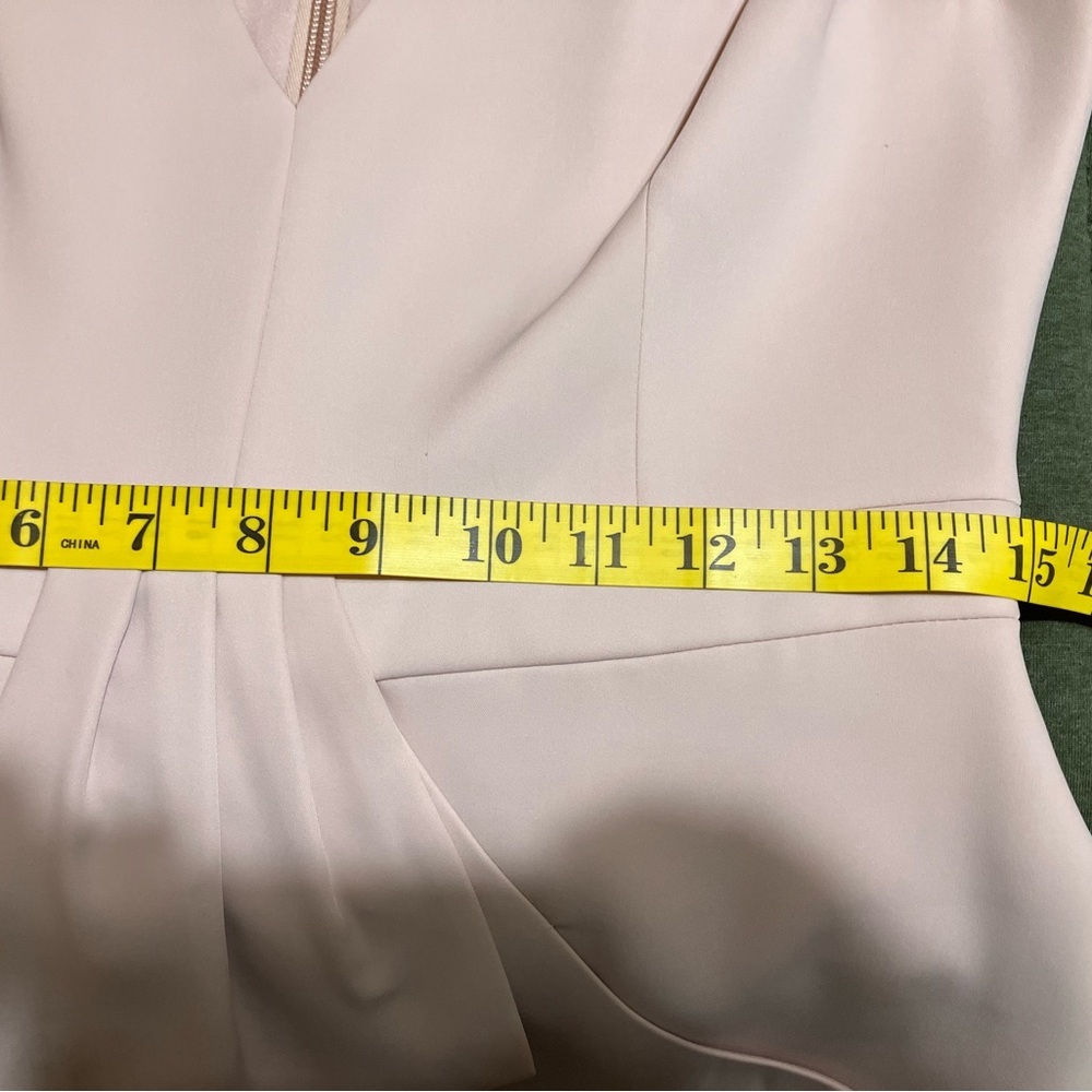 BCBGMaxAzria Claire Sleeveless Draped Skirt Dress in Bare Pink - Picture 12 of 13